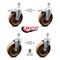 Service Caster 6 Inch High Temp Phenolic Wheel Swivel 1/2 Inch Stem Caster Total Lock Brake, 2PK SCC-TSTTL20S615-PHRHT-121315-2-S-2 - alternate 2